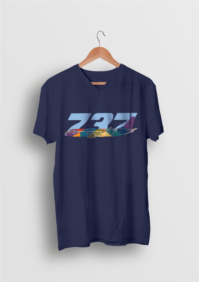 Boeing 737 Aviation V-neck T-shirt