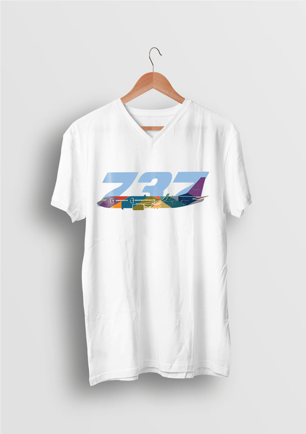 Boeing 737 Aviation V-neck T-shirt
